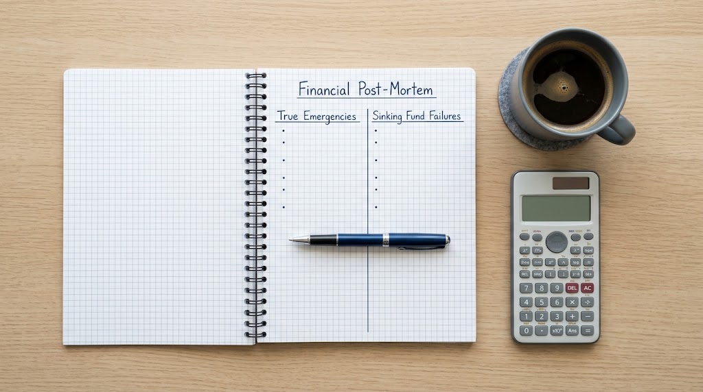 Conducting a financial post-mortem to analyze emergency fund usage