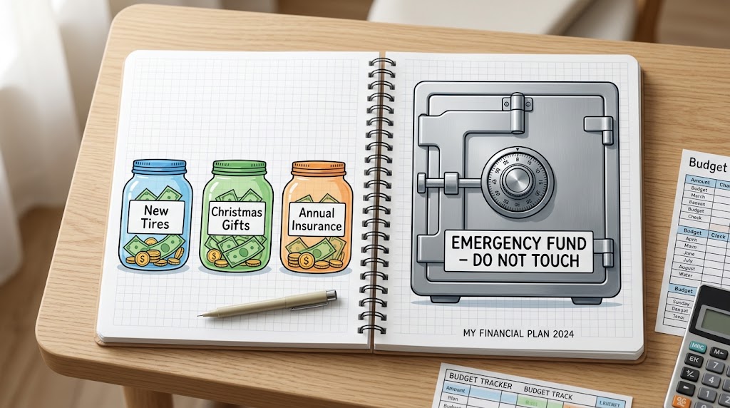 The difference between sinking funds for expected expenses and an emergency fund
